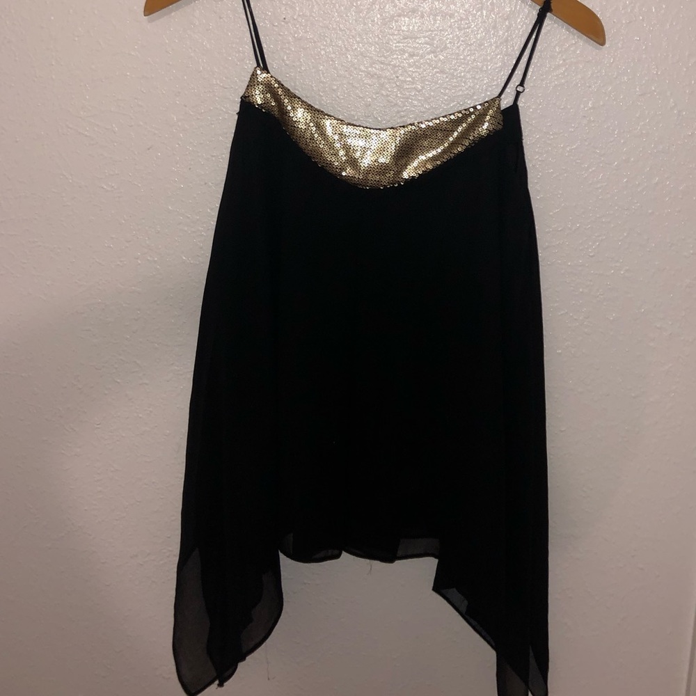Express Black Flowy Top